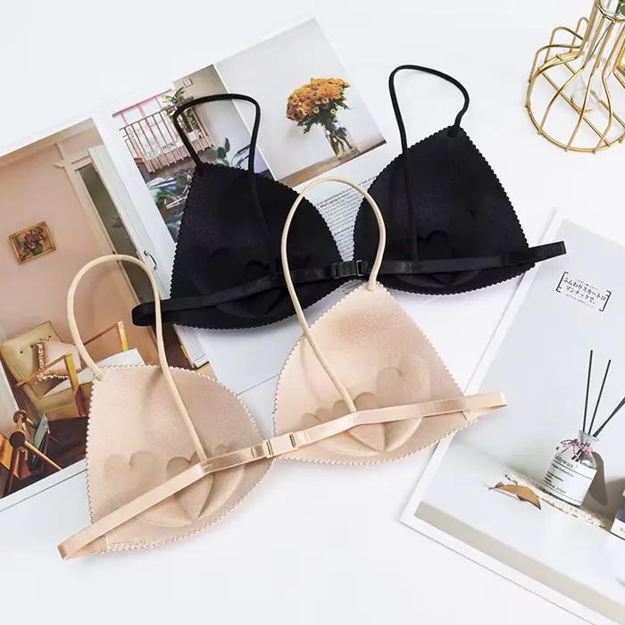 Soutien-gorge français à fines bretelles, lingerie pour filles, sexy, sans couture, une pièce