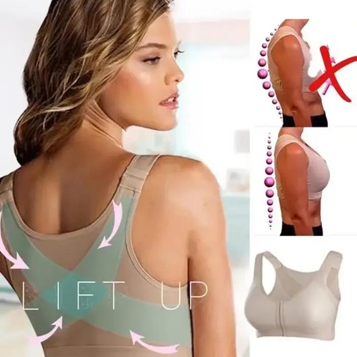 Gilet soutiens-gorge fermeture avant correcteur de Posture soulever soutien-gorge femmes Push Up dos croisé sous-vêtements antichoc sport soutien Fitness