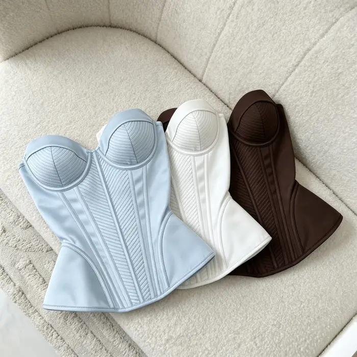 Korzátový bustier pre ženy so vstavanou podprsenkou