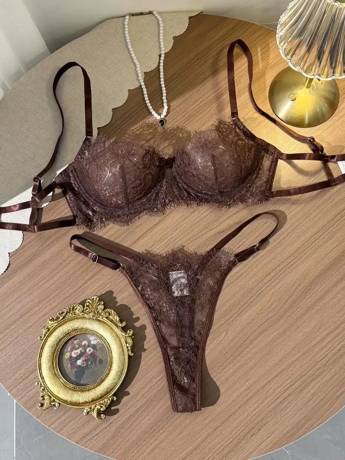 Elegantná letná podprsenka z priesvitnej vyšívanej čipky