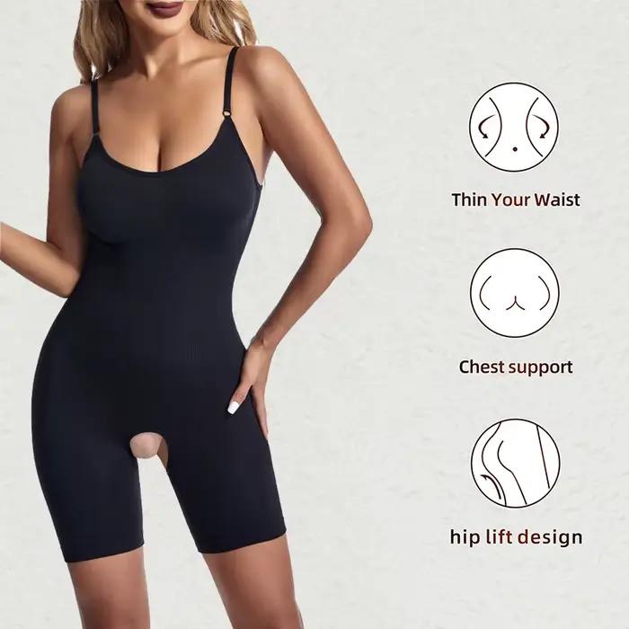 Tenue amincissante sans couture pour femme, costume de batterie, entrejambe ouvert, TUNIControl, corps entier, gaine amincissante, lève-fesses, abdomen Shapers, corset