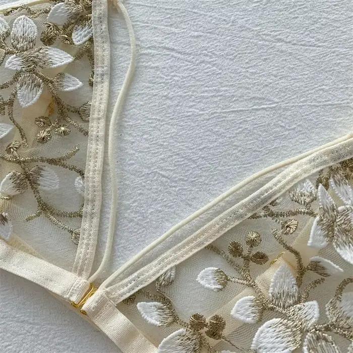 Dámska čipkovaná podprsenka set bezšvové nahé chrbát tielko Sexy Bralette Lingerie ultra-tenká