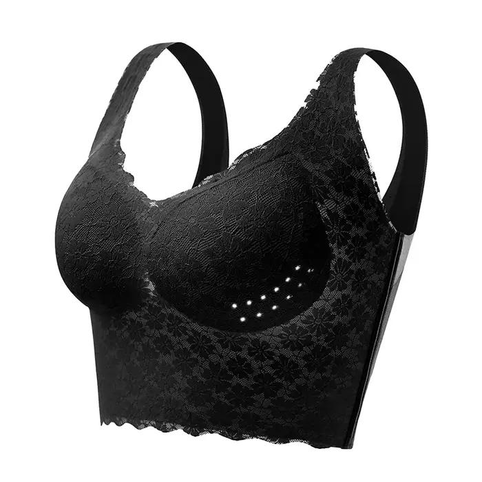 Grande taille M-6XL soutiens-gorge pour femmes sans couture sous-vêtements en dentelle soutien-gorge Push Up grande Bralette femme brassière sans fil rembourré respirant