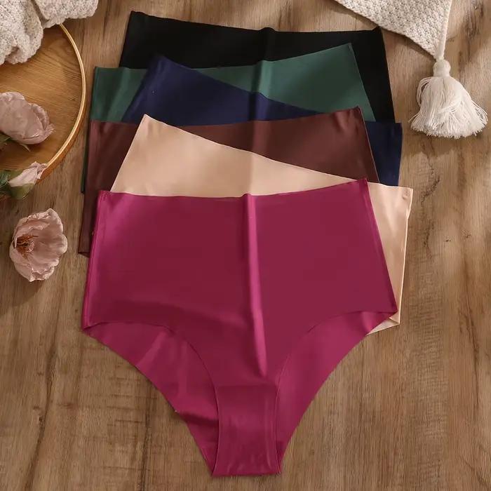 Taille haute 2025 nouvelles culottes pour femmes sans couture sous-vêtements féminins slips solides Bikini pour femmes dames Lingerie douce pour la peau