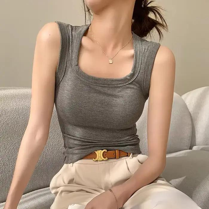 Nouveau débardeur de soutien-gorge intégré sans couture pour femmes soutien-gorge de sport et chemise sans manches d'été, gilet d'entraînement respirant avec T-Shirt Combo