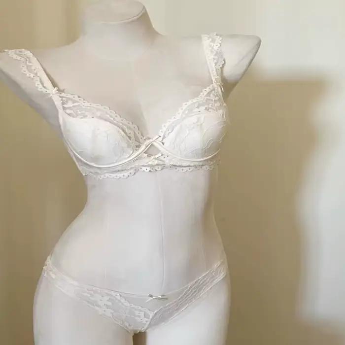Ensemble soutien-gorge et culotte sexy en dentelle fine pour femme – Collection été, doux, respirant, anti-affaissement, élégant et confortable pour le quotidien