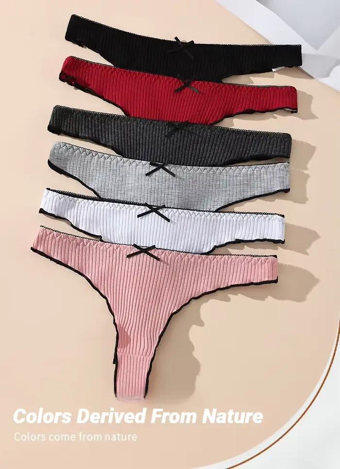 Lot de 3 tangas pour femmes, culottes taille basse, lingerie unie, tangas sexy, sous-vêtements décontractés tendance, confort optimal, tangas pour femmes