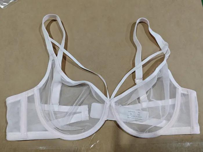 Špeciálne ponuky pre ženy - Priehľadná sieťovaná podprsenka Ultra tenká priesvitná vysoko elastická Sexy Lingerie nastaviteľná s drôtikom veľké veľkosti