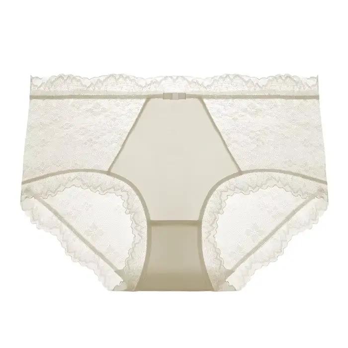 Culotte femme taille moyenne mince Sexy dentelle respirant confortable coton entrejambe culottes sous-vêtements femmes sexy culottes femmes