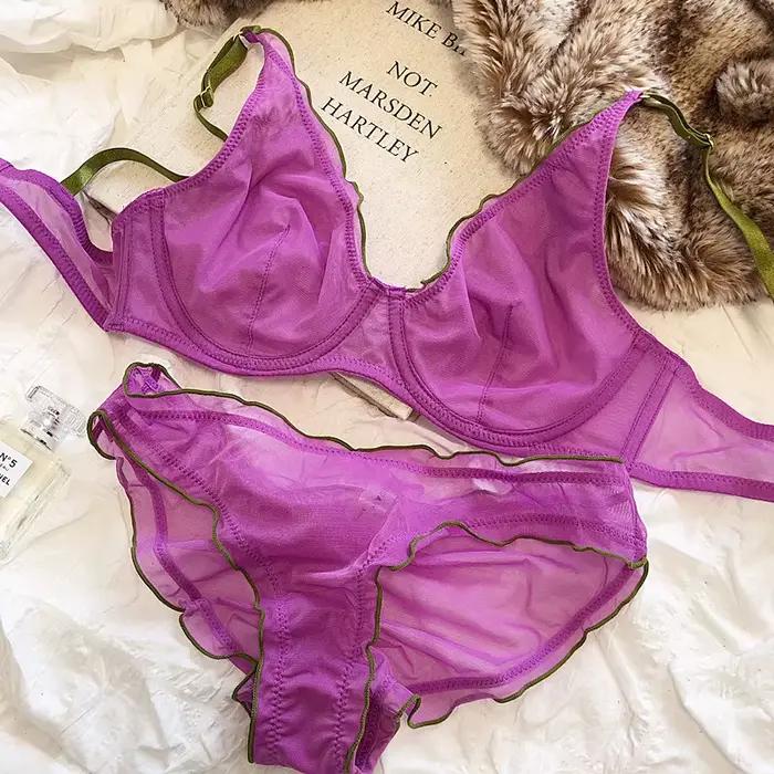Ensemble sous-vêtements MOYISU style sexy avec motifs floraux pour femmes occasions spéciales