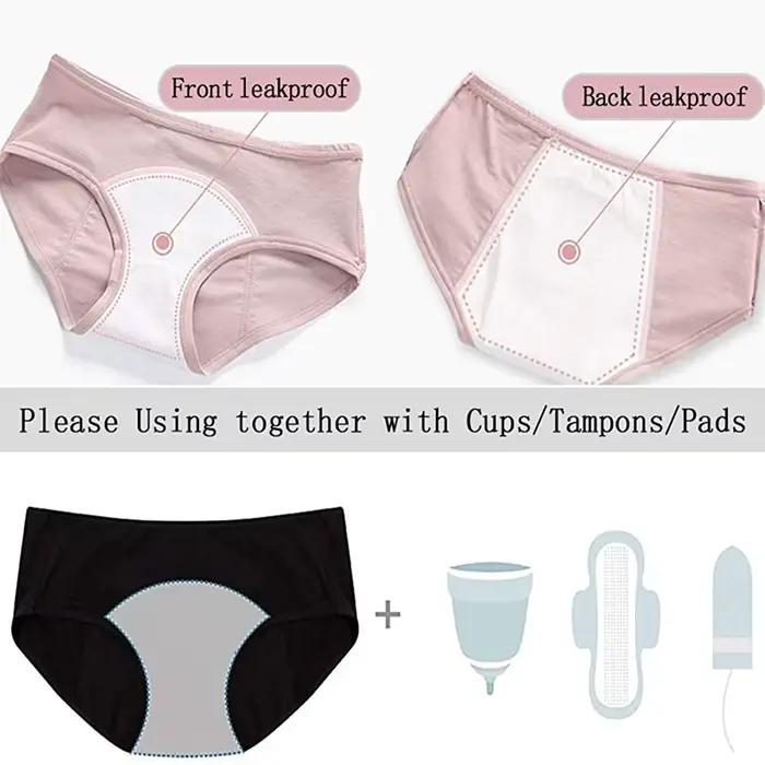 Culottes Menstruelles en Coton et Nylon pour Femmes Protection Triple Couche Occasions Spéciales