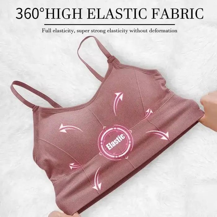 Soutien-gorge sportif révélateur pour femmes, matériau nylon spandex, respirant, idéal pour yoga, posture parfaite, confort durable, cadeau fitness女性，无钢圈隐形内衣，适合瑜伽的运动文胸，可调节肩带，完美支撑健身时刻