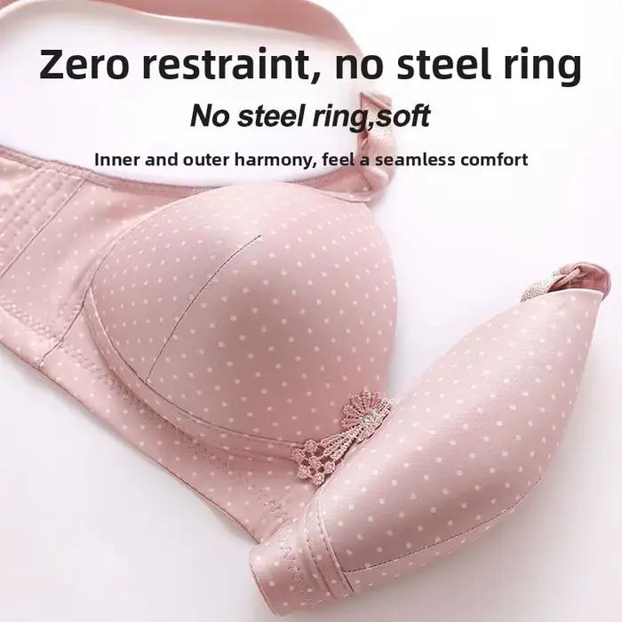 Soutien-gorge imprimé Floral de grande taille, tissu Polyester fin et respirant, confortable, conception de boucle à trois rangées pour les mères d'âge moyen