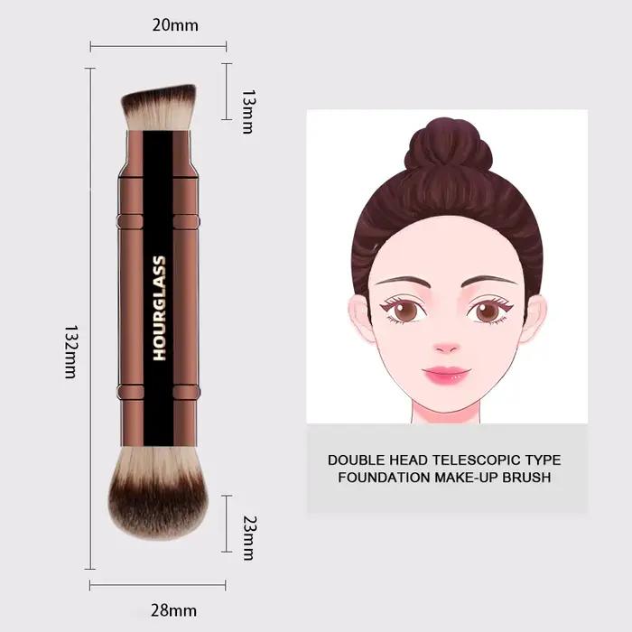 Viúčelový kefka na make-up v tvare presýpacích hodín