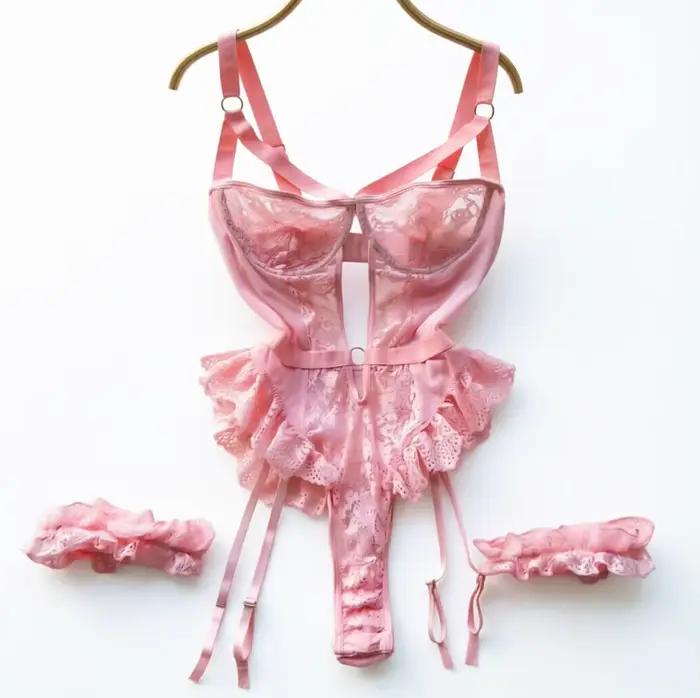 Erotická spodná bielizeň sada podprseniek pre ženy čipka podväzok Lingerie intímne 2025 podprsenka s kosticami a