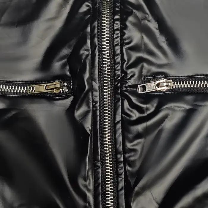 Krisnanas dámsky PU kožený overal elegantný golier so zipsom Cool