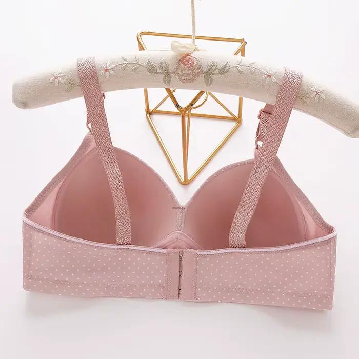 Soutien-gorge imprimé Floral de grande taille, tissu Polyester fin et respirant, confortable, conception de boucle à trois rangées pour les mères d'âge moyen