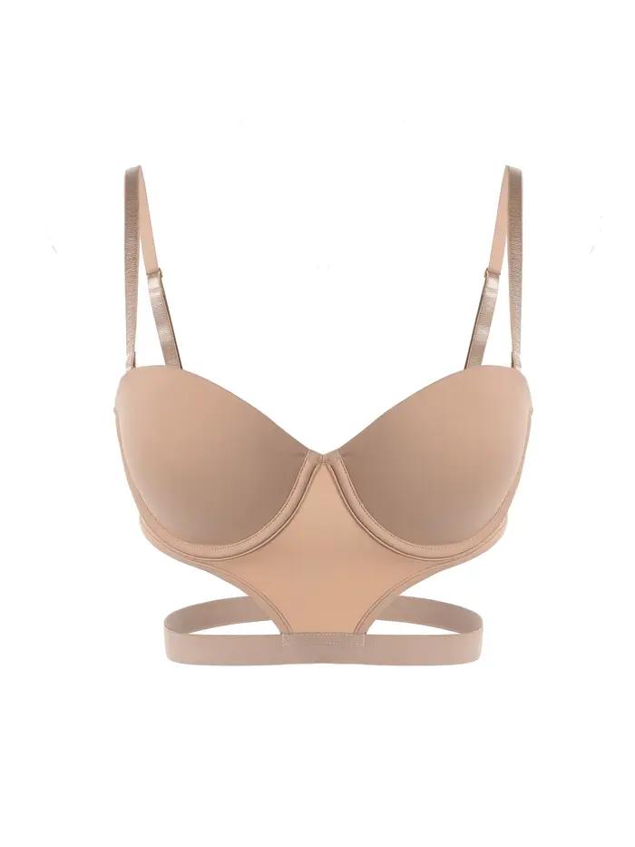 Elegantné sexy push-up podprsenka s odhaleným chrbtom