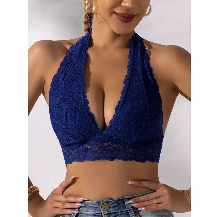 Soutien-gorge femme sans couture en polyester et élasthanne avec dentelle pour activité quotidienne et occasions spéciales
