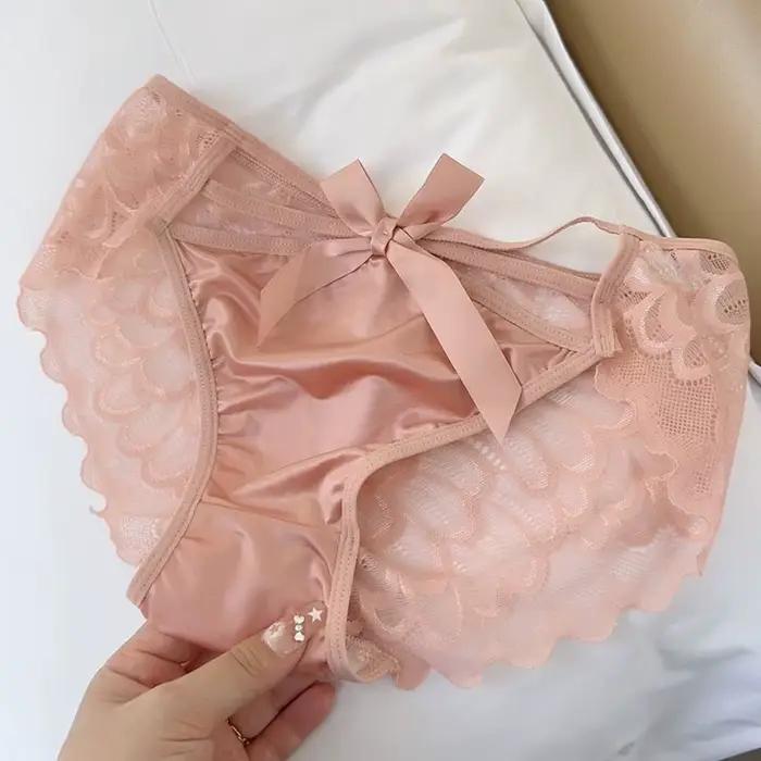 Culotte sans lueur pour femmes, sous-vêtement sexy en dentelle, anti-transpiration