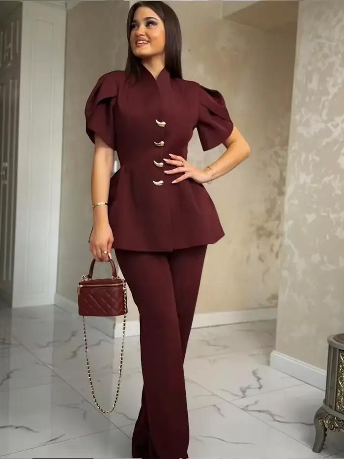 Elegantný dvojdielny vintage set pre ženy