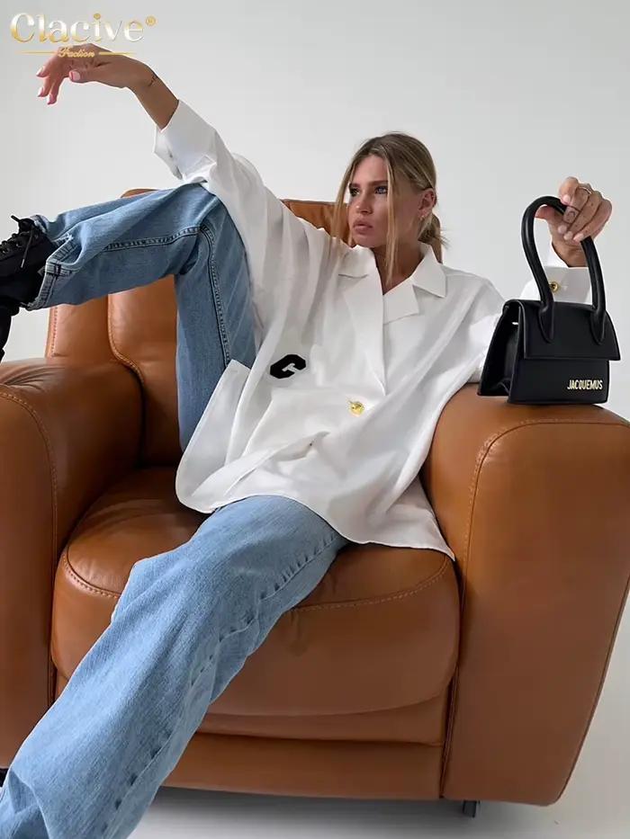 ClacMarkets-Elegantná dámska košeľa s rukávmi