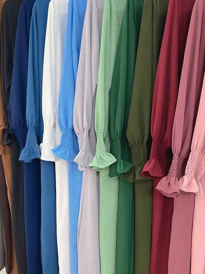 Ramadánová abája dubajský kaftan Dlhé šaty moslimské turecké abáje na modlitbu islamské oblečenie pre ženy