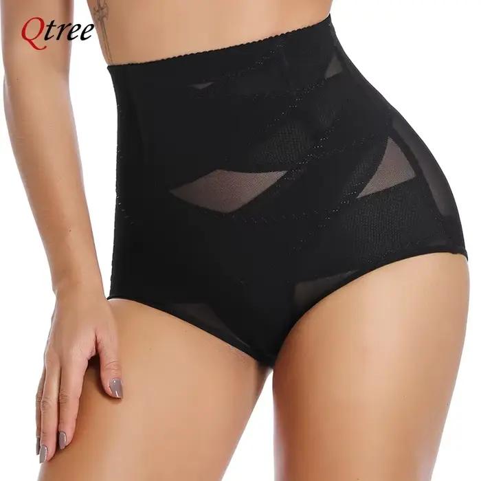 Qtree Compression croisée Abs façonnage pantalon post-partum ventre vêtement ventre Tuck taille haute contrôle bout à bout pour les femmes mince