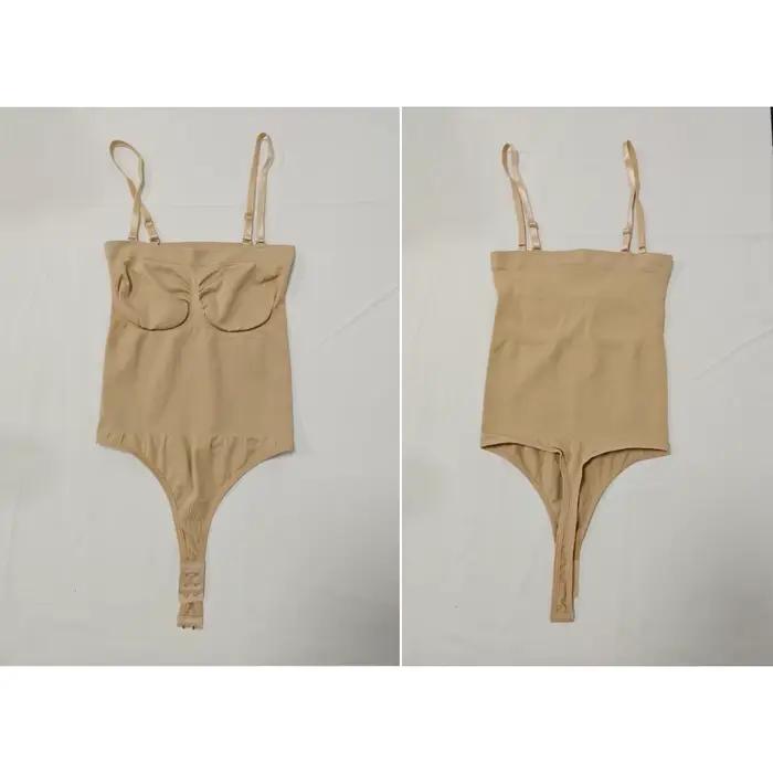 Body gainant femme string corset sans bretelles, gaine body sculptant gainant ventre pla sans coutures, effet ventre plat, une pièce bodysuit pour sous les robes pour femmes.