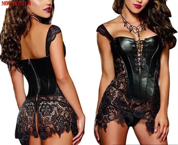 Bustier en polyester spandex avec dentelle pour femmes style sexy élégant et sophistiqué occasions spéciales