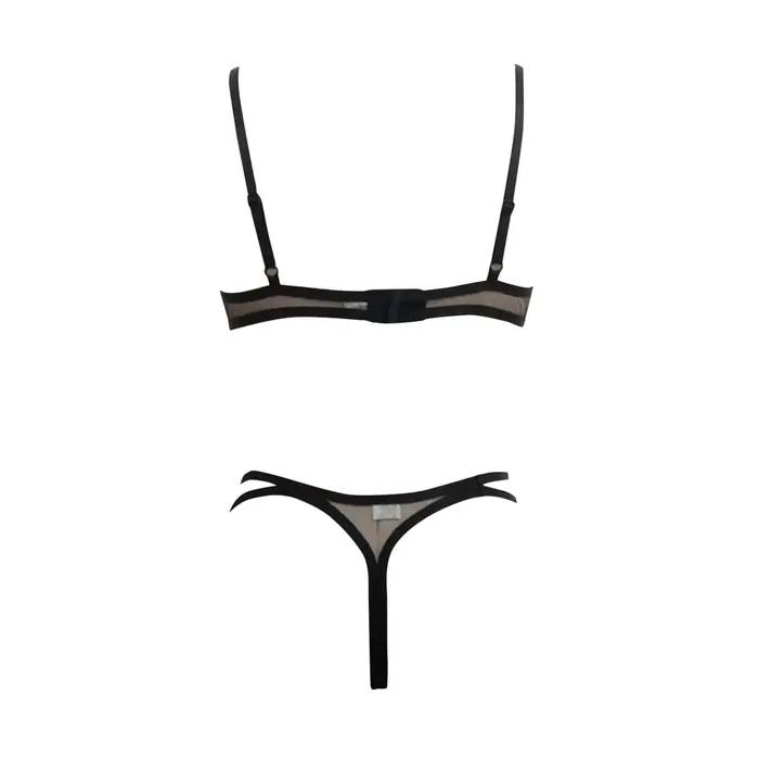 Ensemble de lingerie sexy pour femmes grandes tailles avec appliques décoratives polyester et fermeture avant pour maintien parfait occasions spéciales romantiques