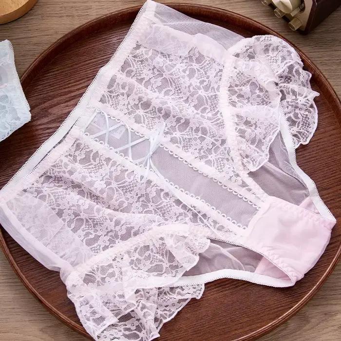 Dámske sexy nohavičky vintage čipka vysoký pás veľká veľkosť spodná bielizeň krátky štýl