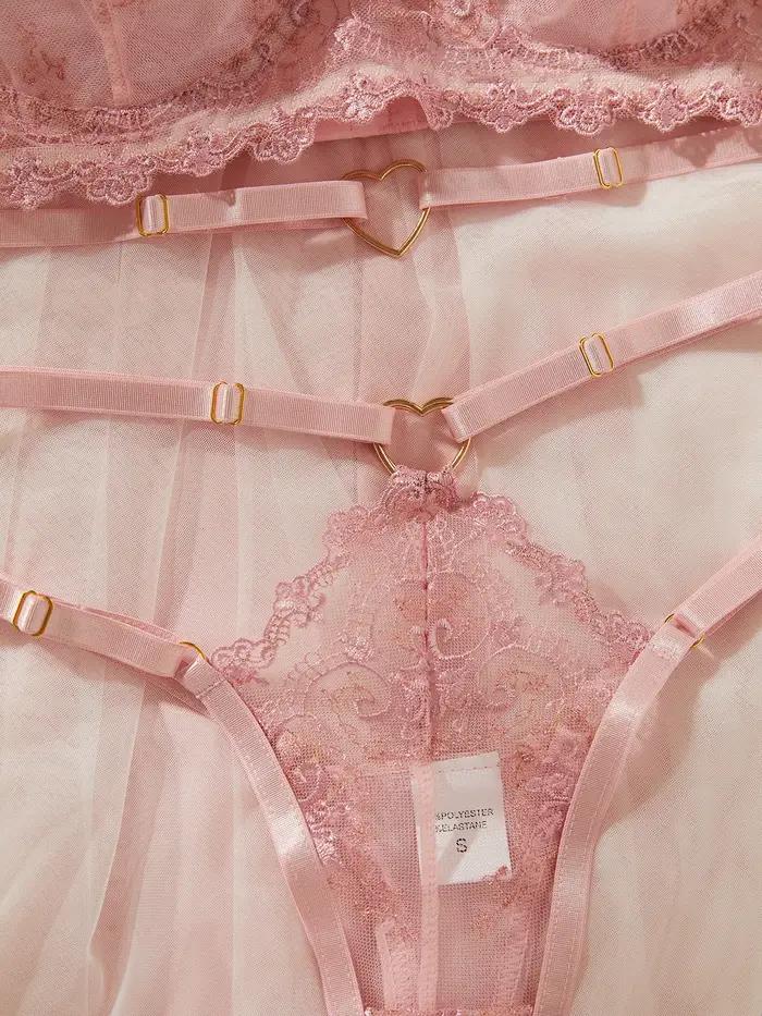 Ellolace fantázia pre ženy Jemná čipka s kvetinovým vyšívaním Erotické súpravy Romantická víla Intímne produkty