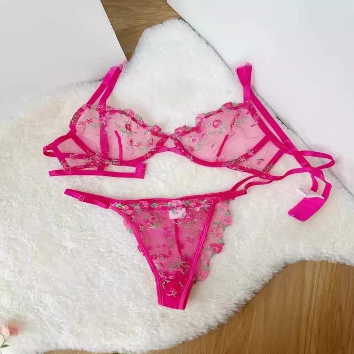 Soutien-gorge brodé en dentelle pour femme, ultra-fin, transparent, sans rembourrage, avec armatures, push-up, doux, lingerie séduisante, tailles 32-38