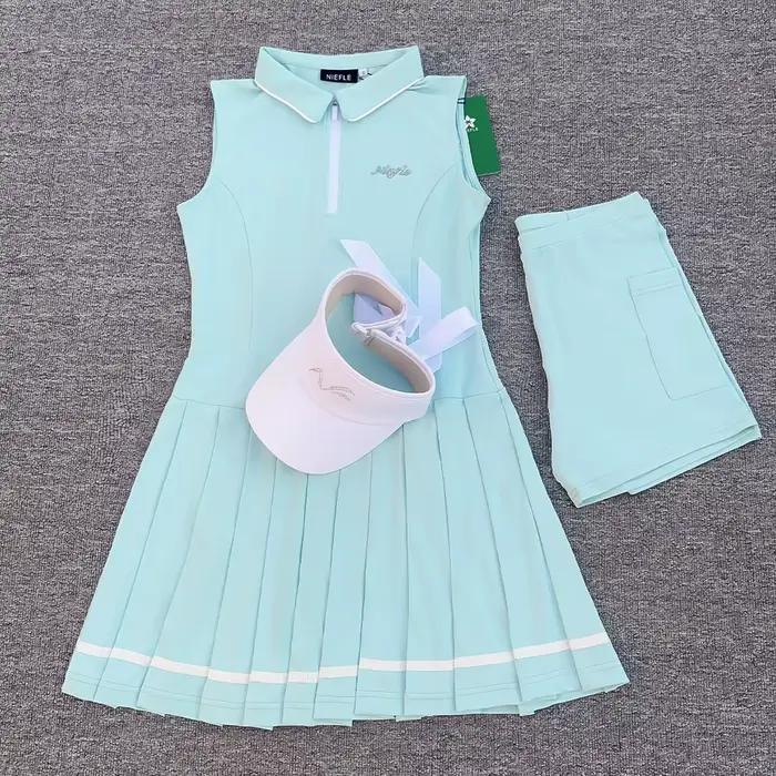 Robe de golf sans manches pour fille junior style sportif polyester antibactérienne pour printemps été occasions spéciales
