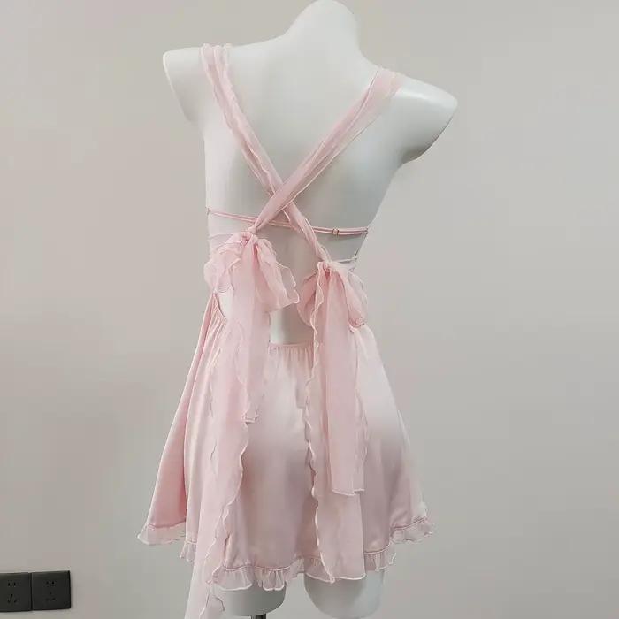 Mäkké nočné košele Sexy nočná košeľa pre ženy Lingerie spodná bielizeň súkromná izba ramienka