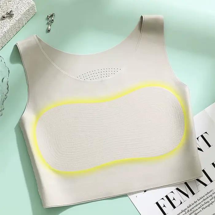 Nouveau soutien-gorge sans couture avec ajustement Invisible, larges bretelles, haut tubulaire confortable, trous arrière respirants, soutien-gorge anti-transpiration