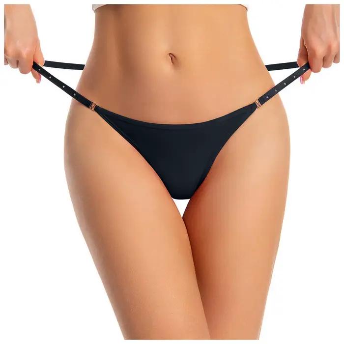 No Show – sous-vêtements tanga avec nœud sans couture pour femmes, culotte respirante, coupe douce, sous-vêtements de contrôle pour femmes