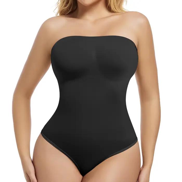 Dámske body na spevnenie brucha Shapewear bez rukávov bez ramienok s holým chrbtom ležérne tielko tangá