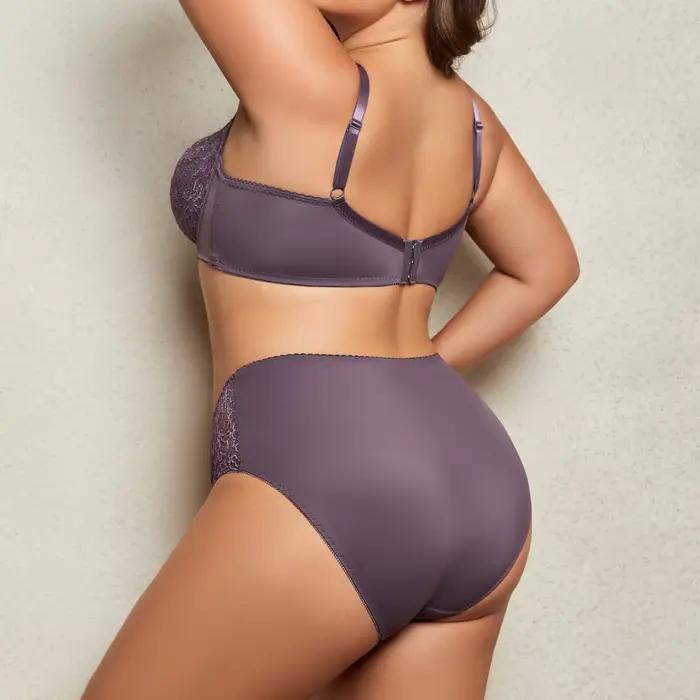 BEAUWEAR ženská veľká veľkosť čipkovaná súprava spodnej bielizne podprsenka s drôtikom bez podšívky tenká priedušná
