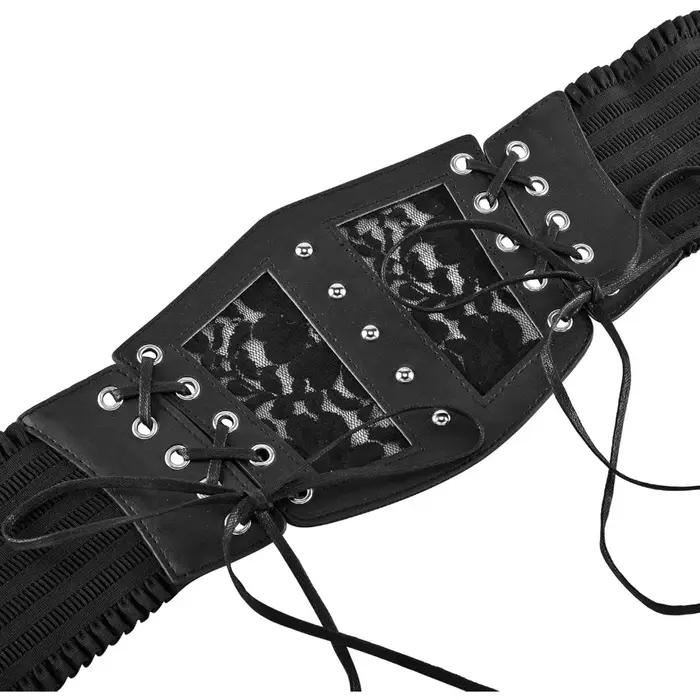 Ceinture Corset artificiel astique à Lacets pour Femme, Vêtement à Taille Large, Costume Gothique