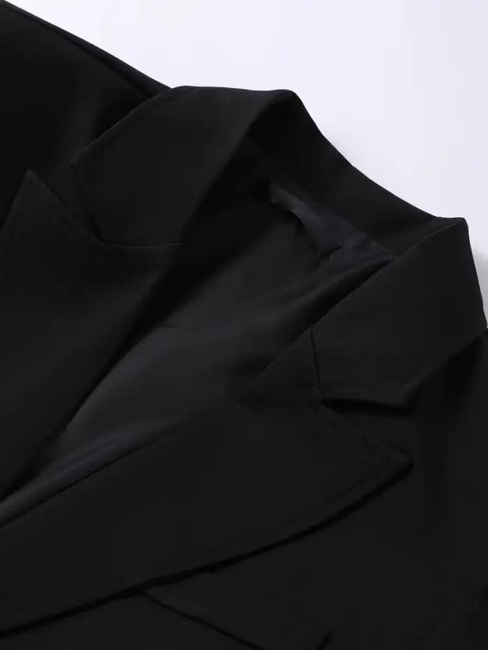 Dlhý čierny blazer pre ženy