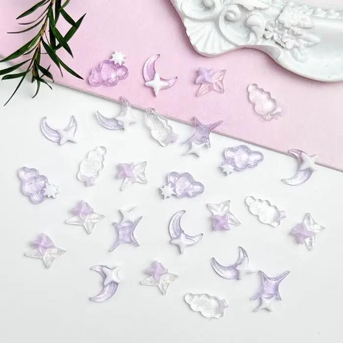 Priehľadné živicové prívesky na nechty