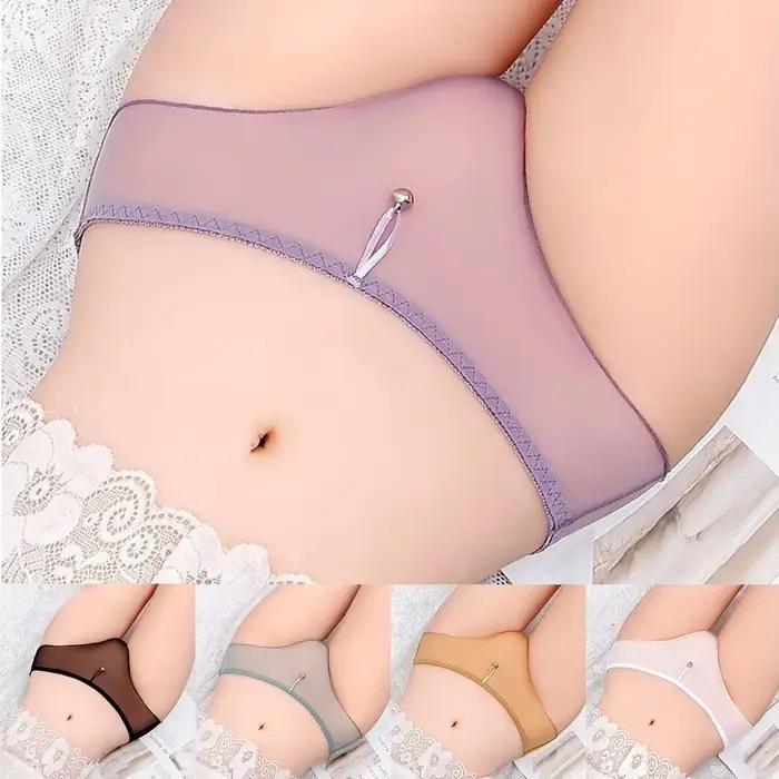 Vêtements femmes slips sous-vêtements Sexy Tangas sous-vêtements transparents respirant G String culottes dames Lingerie taille basse maille