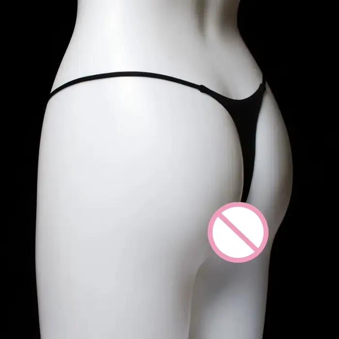 Dámske sexy nízke nohavičky tanga čistej farby priedušné bezšvové tenké čipkované