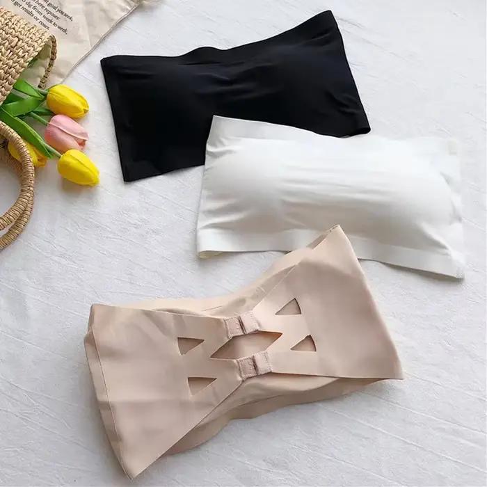 Bezšvový bezramienkový bandeau podprsenka pre ženy