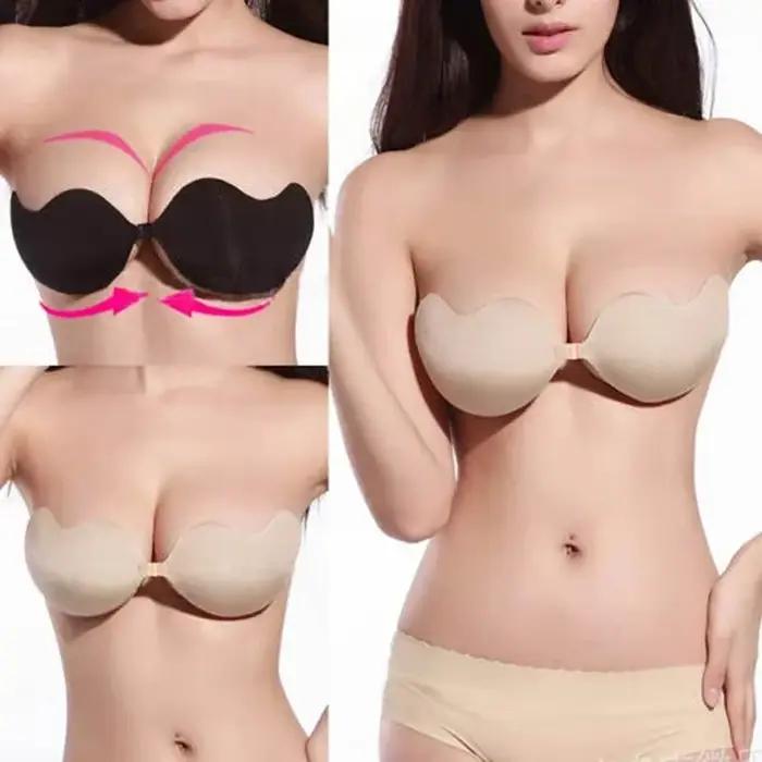Ženy lepiace push up podprsenky bez ramienok