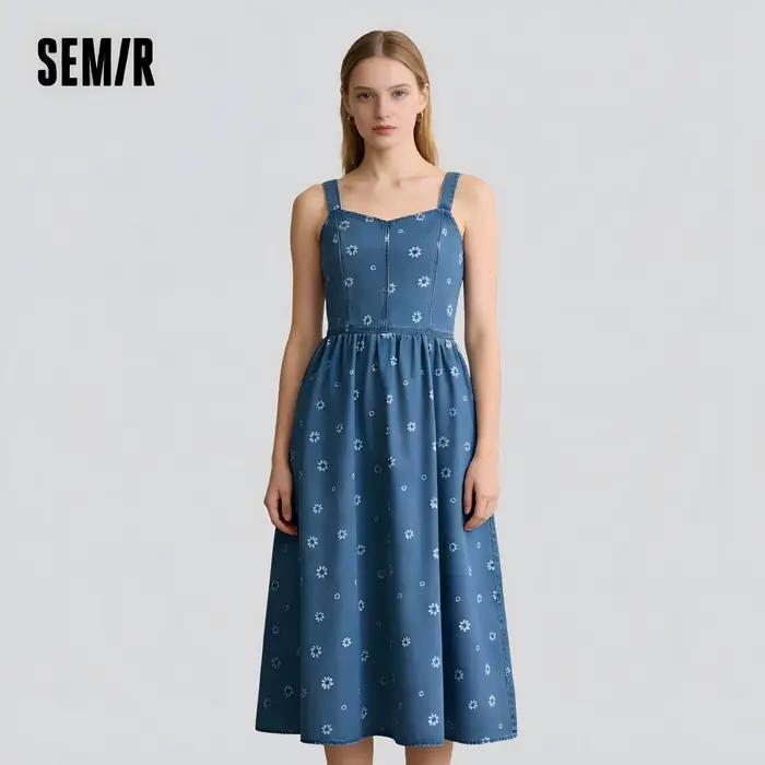 Camisole Semir en coton style préppy pour femmes, motif floral, coupe régulière, sans manches, idéale pour l'été et les journées décontractées