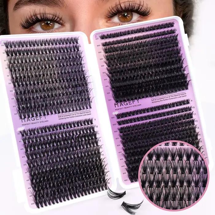 MAGEFY DIY sada na predlžovanie rias 800 ks zväzky
