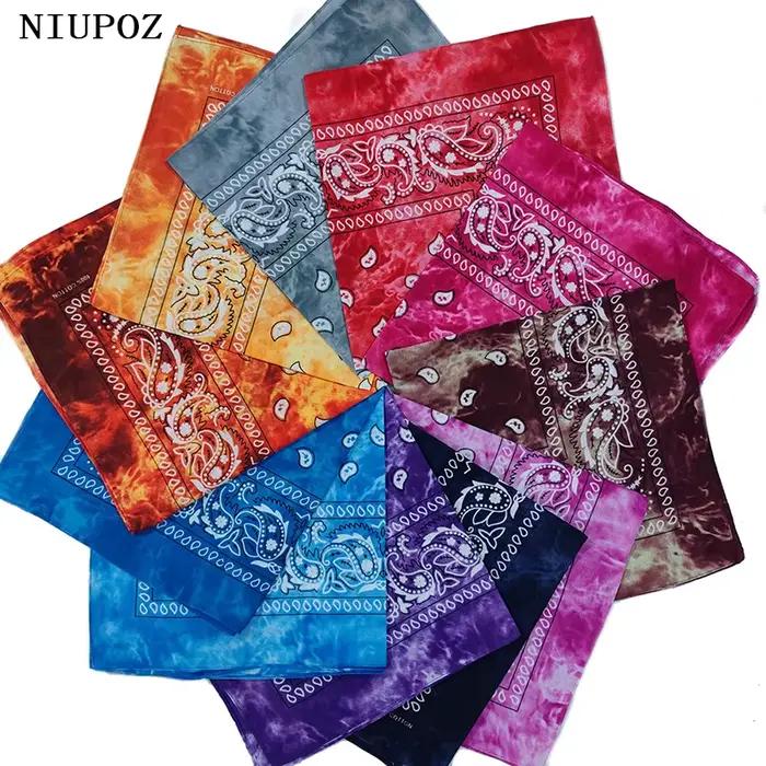 Nový dizajn kravata farbenie kešu Paisley Hip Hop 100% bavlna štvorec Bandana šál unisex čelenka darčeky pre mužov